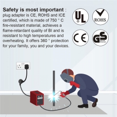 Power Adapter - EU to UK Euro European 240V adapter to British Plug Black 3 Pin Welding Machine
