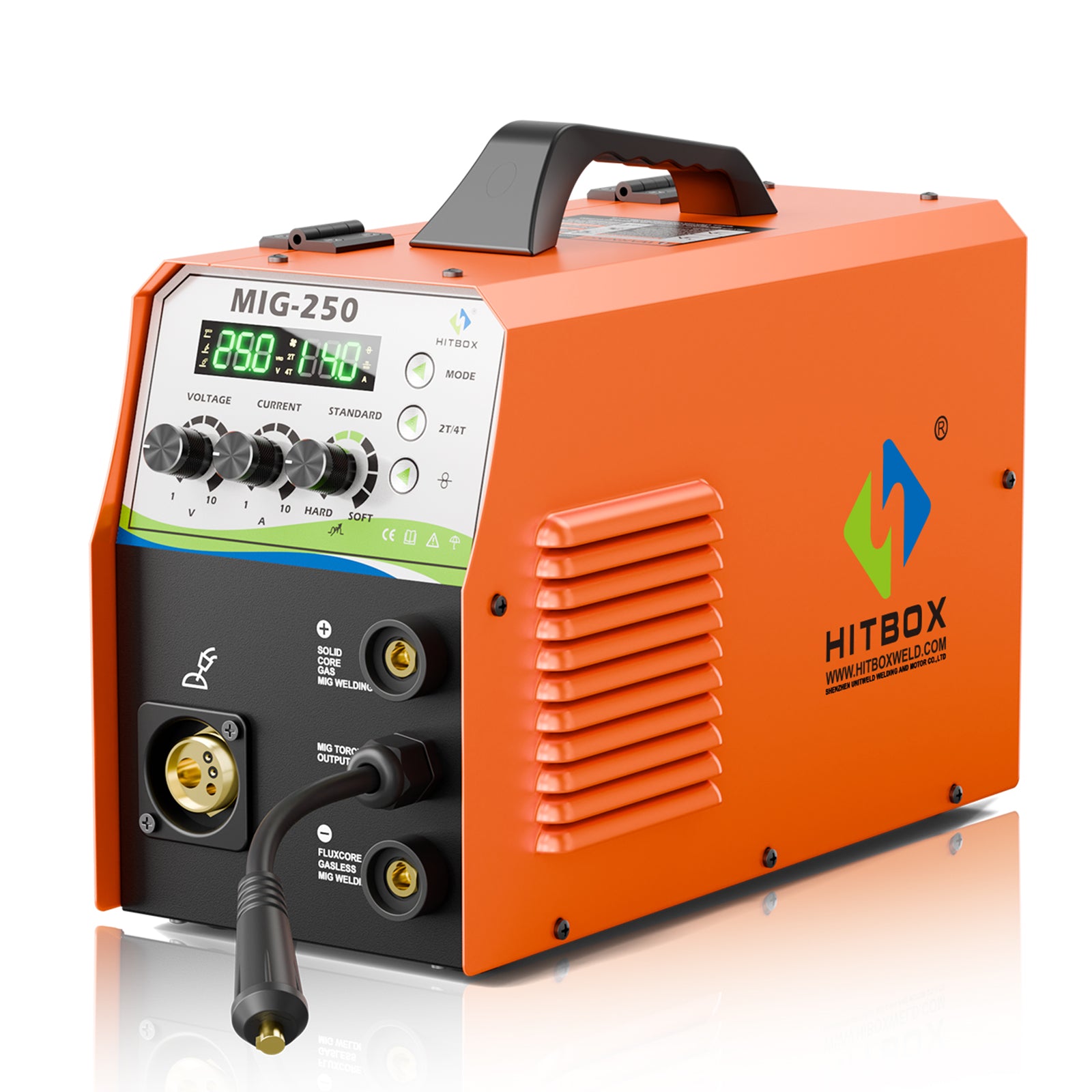 HITBOX MIG250 4in1 Mig Welder Digital Welding Machine 250A Tig Arc MMA Welder Inverter